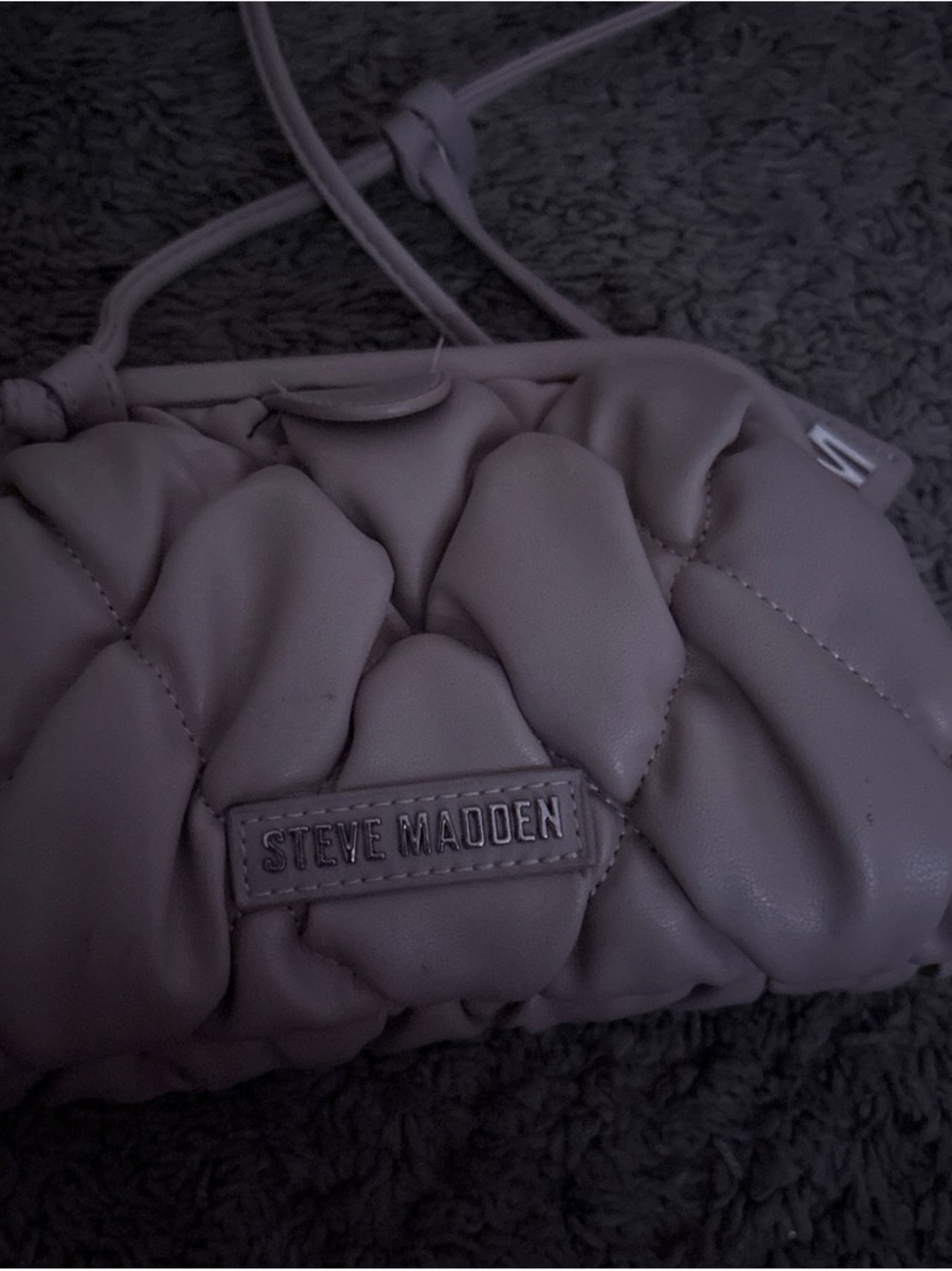 Steve Madden Quilted Crossbody Bag in Dusty Mauve